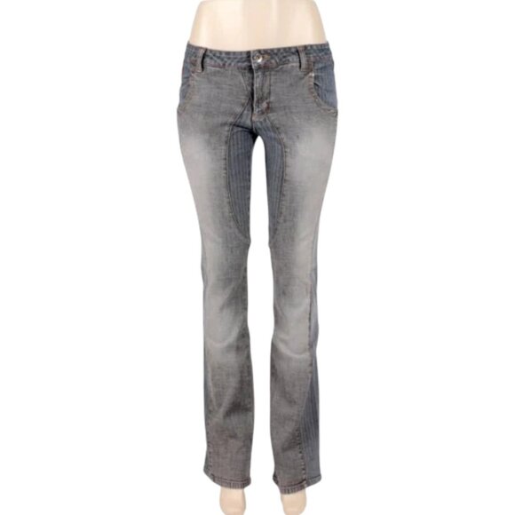 AKADEMIKS Two-Tone Denim Jeans - Picture 1 of 4
